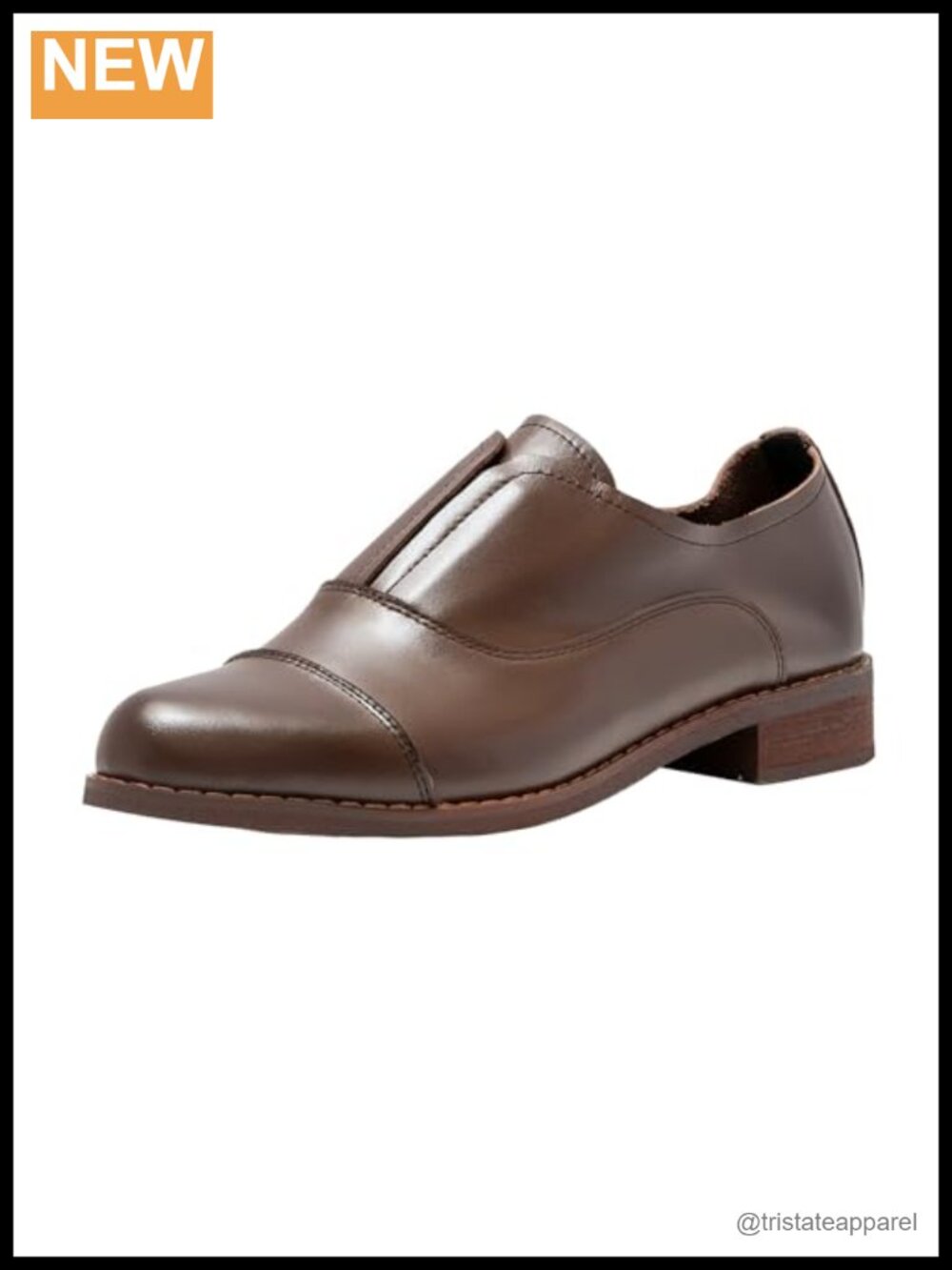 Soft Leather Oxford Comfortable 1 Inch Low Heel Slip Resistant